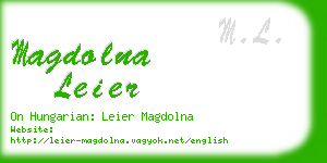 magdolna leier business card